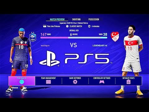 FIFA 21 PS5 FRANCE - TURKEY | MOD Ultimate Difficulty Career Mode HDR Next Gen