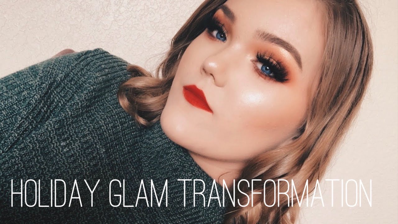 HOLIDAY GLAM MAKEUP TRANSFORMATION! SLAY THE HOLIDAYS | Rachel C 🎄