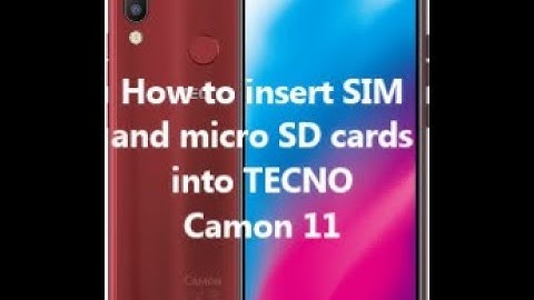 How to insert SIM and micro SD cards into TECNO Camon 11