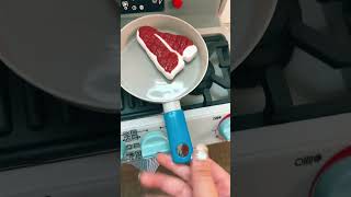 Teaching my dog how to cook for her new job!!  🥩 #pretendplay #kitchen #roleplay #toys #dogs #cute