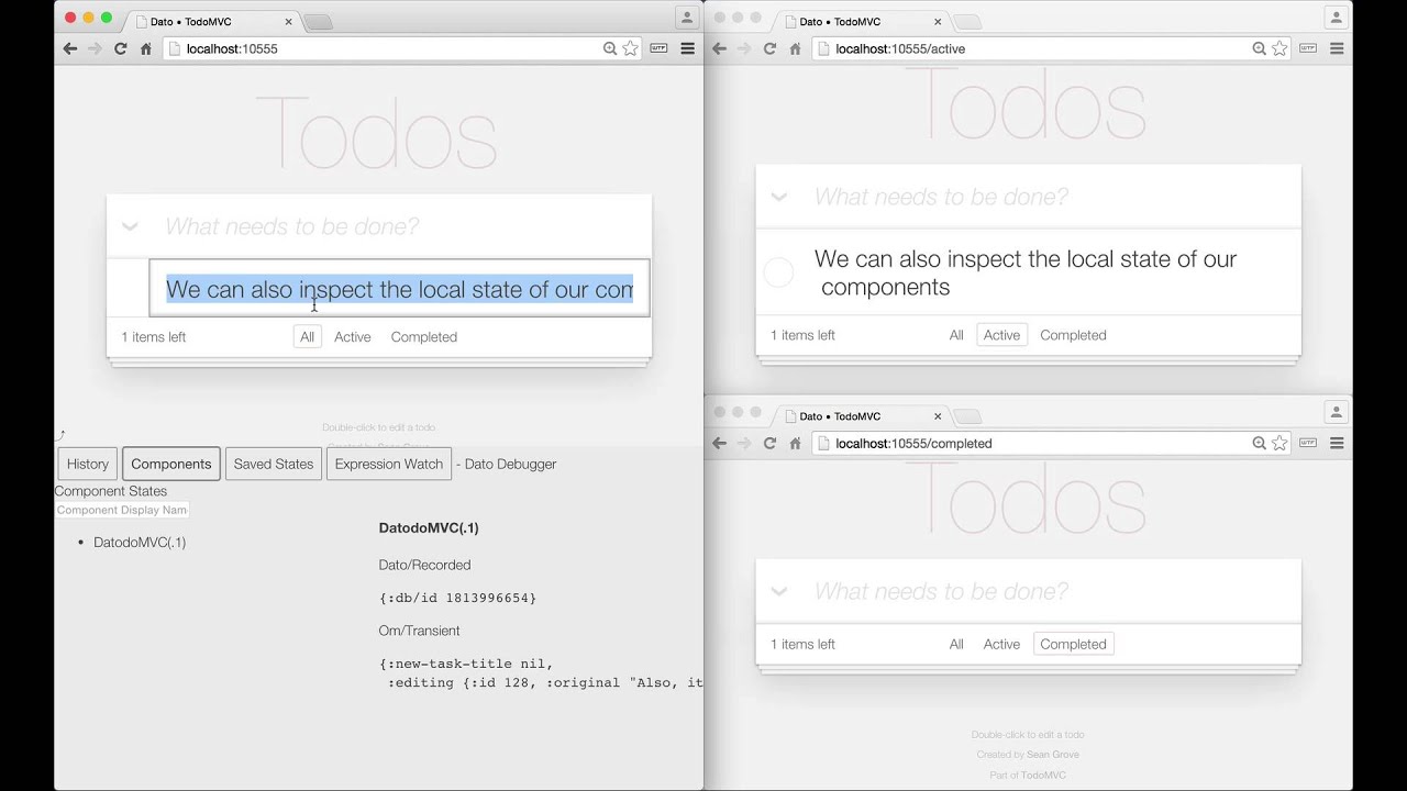DatodoMVC - TodoMVC in Dato + Devtools - YouTube
