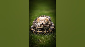 Terrifying Wildlife Scene! A Dog Faces a Giant Snake #animals #wildlife #cartoon #pets