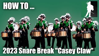 How to play Cavaliers 2023 Snare solo - Casey Claw
