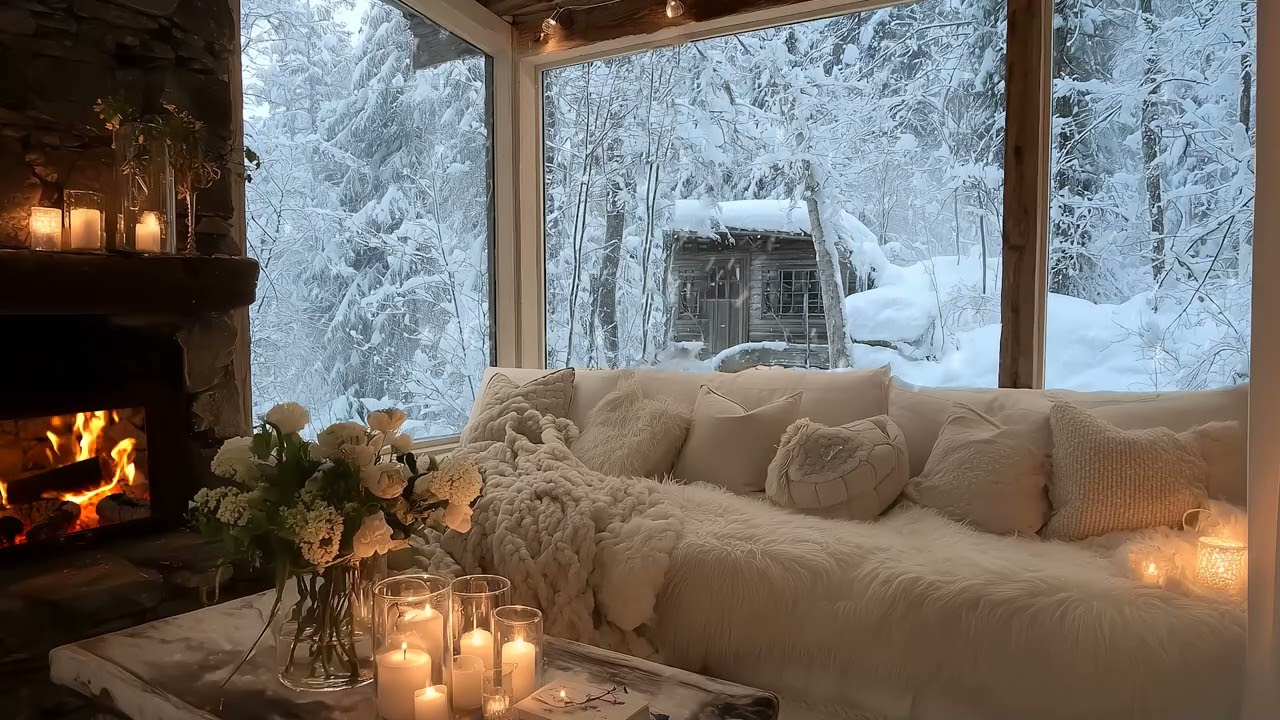 Peaceful Cozy Evening Piano – Winter Ambience for Deep Sleep and Calm Feeling