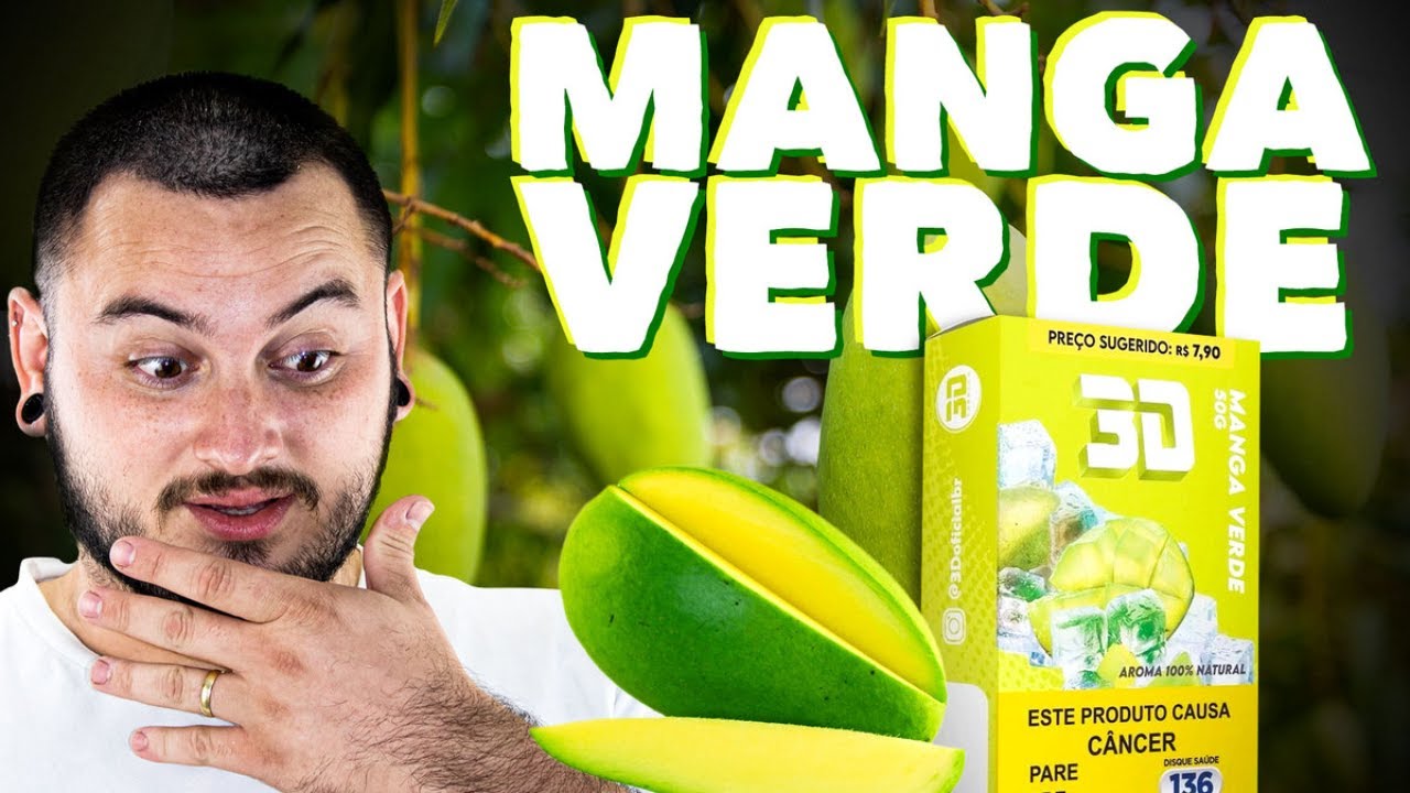 REVIEW - 3D Tobacco Manga Verde, essência de manga doce ou azeda? SESSAO COM FIRFAO