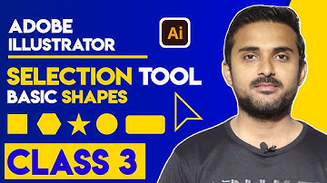 Adobe Illustrator Training Urdu / Hindi | Selection Tool | Basic Shapes | Class 3