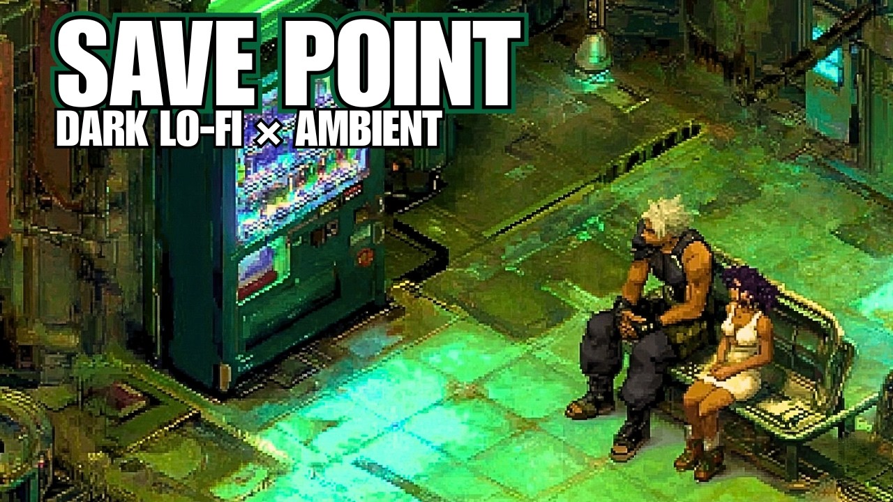 Save Point Bench · Dark Lo-Fi JRPG Cyberpunk for Coding & Study