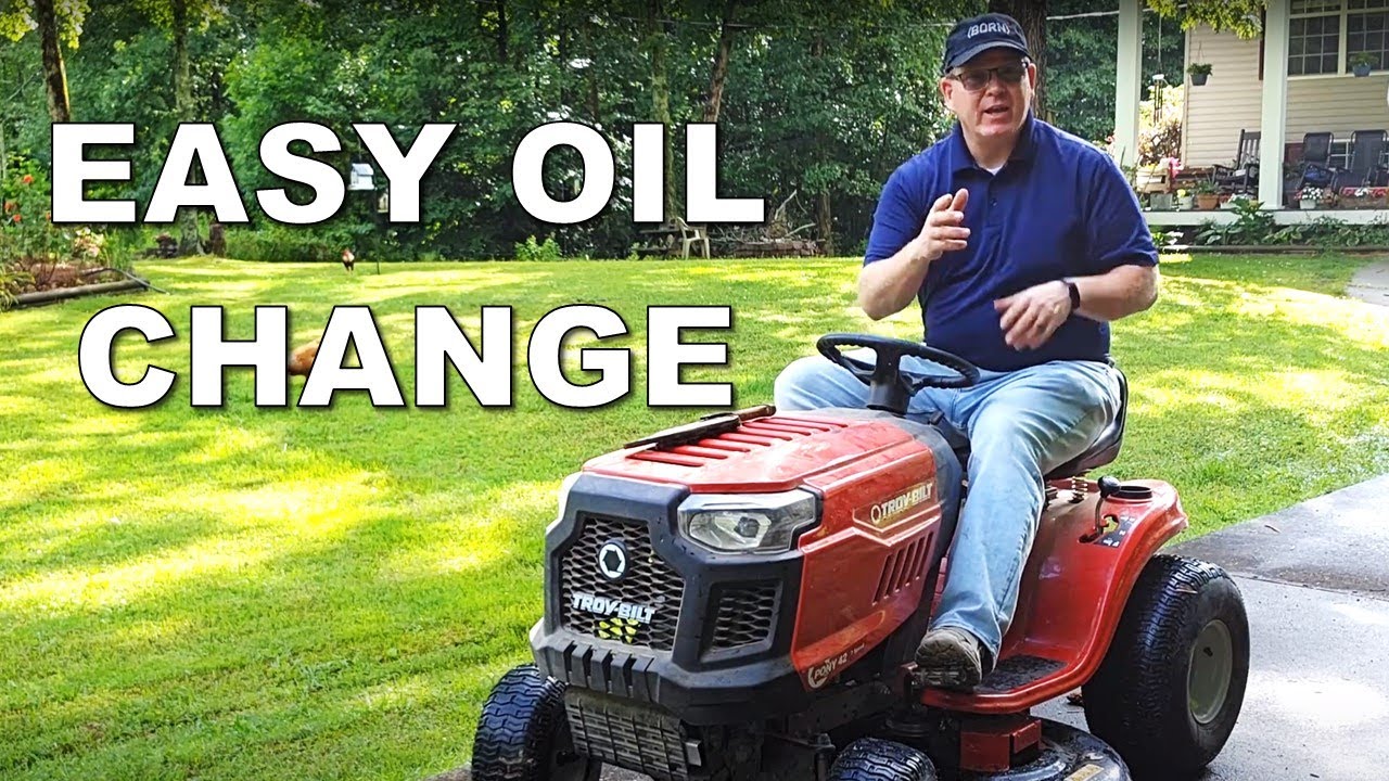 How To Change The Oil TROY BILT PONY YouTube