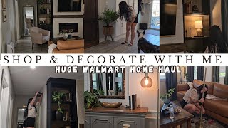 Small living room & dining room decorate with me on a budget! Walmart decor shopping and home haul.