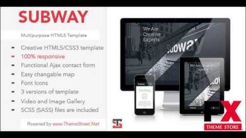 Preview SUBWAY - Creative HTML5 Template TFx SiteTemplates