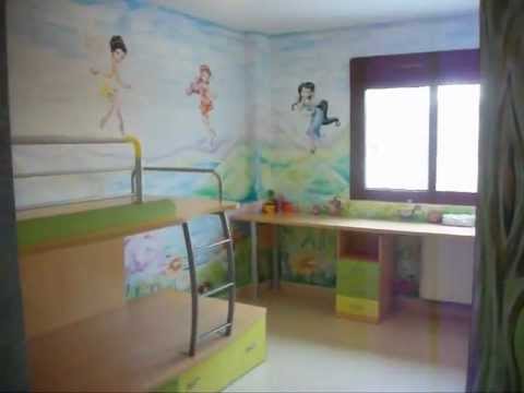 Murales infantiles la habitaciÃn de las hadas campanilla youtube