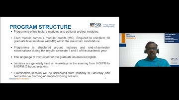 NUS CDE Master of Science (Electrical Engineering)