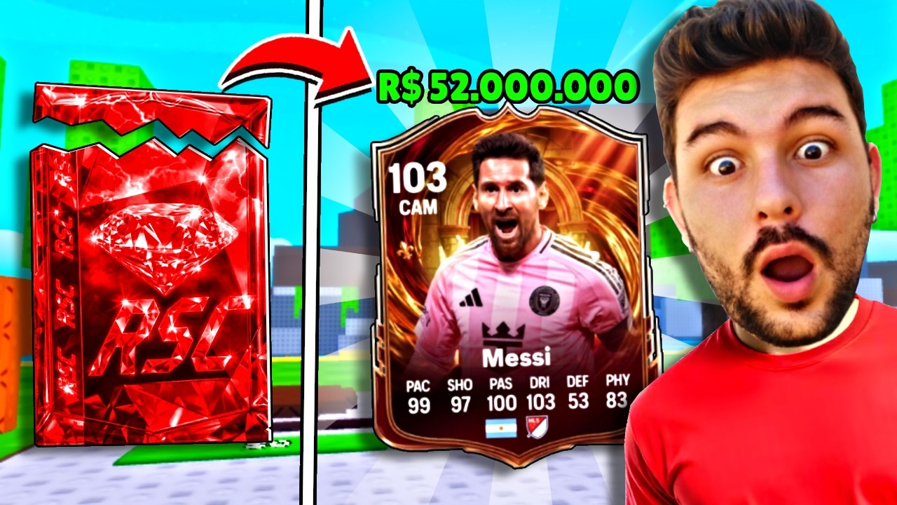 PEGUEI A MELHOR CARTA NO ABRA UMA CARTA DE FUTEBOL DO ROBLOX - YouTube
