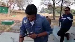 Anirudha On Shooting Range