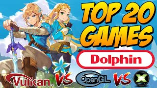 TOP 20+ DOLPHIN GAMES | PERFORMANCE TEST | Vulkan vs OpenGL vs Directx 12 | DOLPHIN BEST API 2022