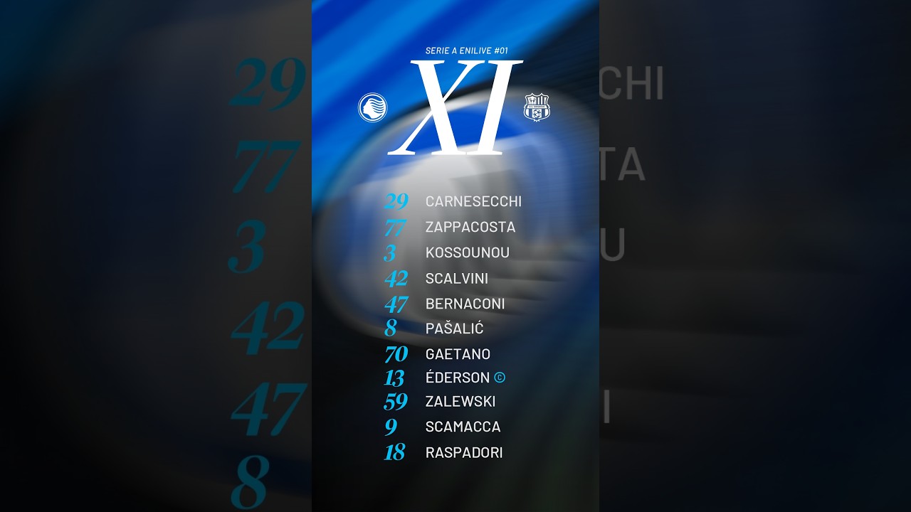 Atalanta-Sassuolo | Our Starting XI | 1ª Serie A Enilive 2026/27