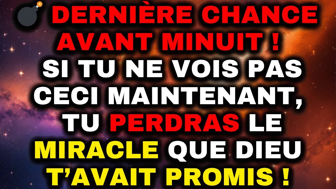 🔥 DIEU CRIE : JE T’EN SUPPLIE ! OUVRE CECI MAINTENANT OU TU PERDRAS TON MIRACLE