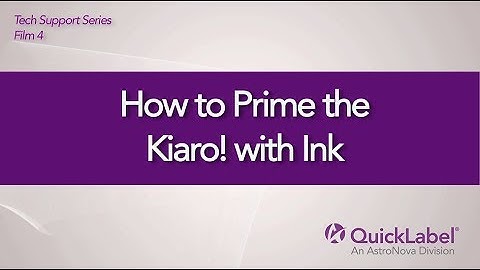 How to Prime Your Kiaro! with Ink