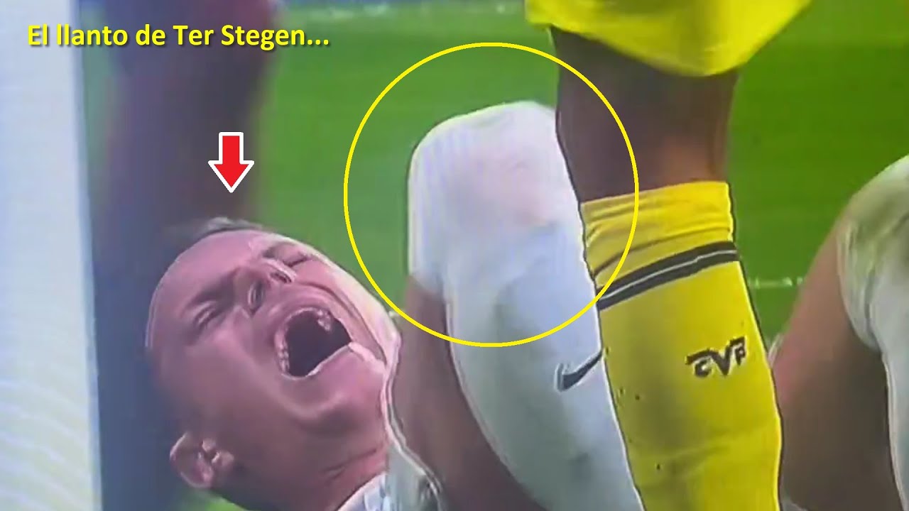 ASI FUE la TERRIBLE LESION de TER STEGEN HOY con BARCELONA