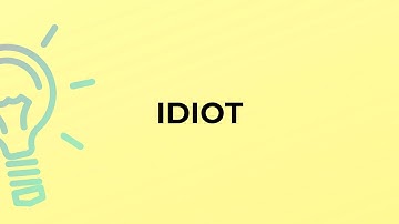 What is the meaning of the word IDIOT?