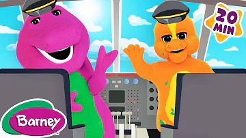 Riding In An Airplane! + More Barney Nursery Rhymes and Kids Songs