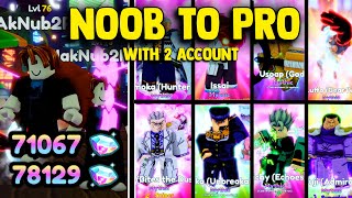 #3 NOOB To PRO But Using 2 Account | I INSTANTLY BECOME PRO  In Anime Adventures!