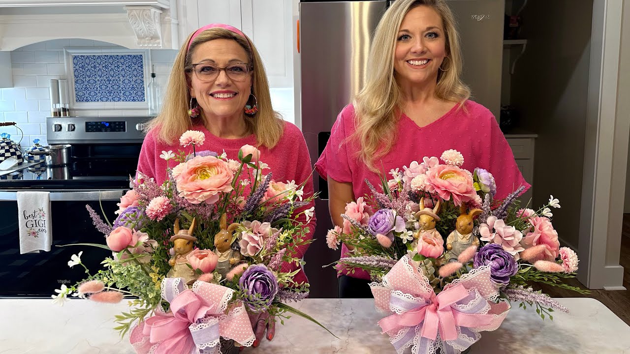 DIY Spring Centerpiece Tutorial- How to Make a Floral Arrangement - YouTube