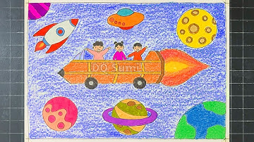 Vẽ ô tô mơ ước | Vẽ chiếc ô tô mơ ước: Ô tô bút chì du hành vũ trụ (3)