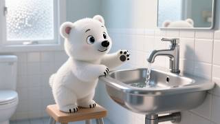 Polar Cub Clean Hands | Wash Wash Wash Song for Kids | Fun Hygiene Nursery Rhyme