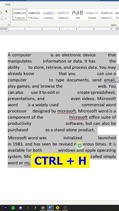 Quickly remove extra spaces in ms word hindi | Remove extra spaces in word | Ms word tips and tricks