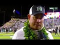 Rainbow Warriors Football Coach Timmy Chang reacts to first victory of 2026