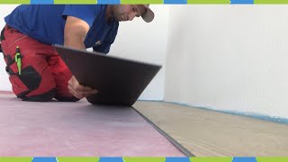 vinyl floor selfinstall click vinyl click system with footfall sound insulation