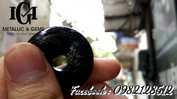 Đồng điếu thạch anh tóc đen cực nhiều tóc trong vắt (Rutilated Quartz)