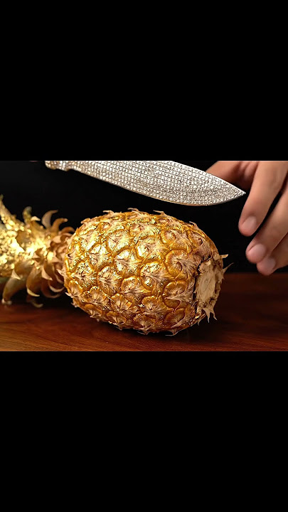 We cut the fruits from the bottom #asmr #apple #pineapple