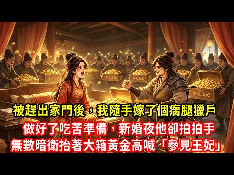 被趕出家門後，我隨手嫁了個瘸腿獵戶，做好了吃苦準備。新婚夜他卻拍了拍手，無數暗衛抬著大箱黃金高呼“參見王妃”#生活經驗#情感故事#養老#睡前故事