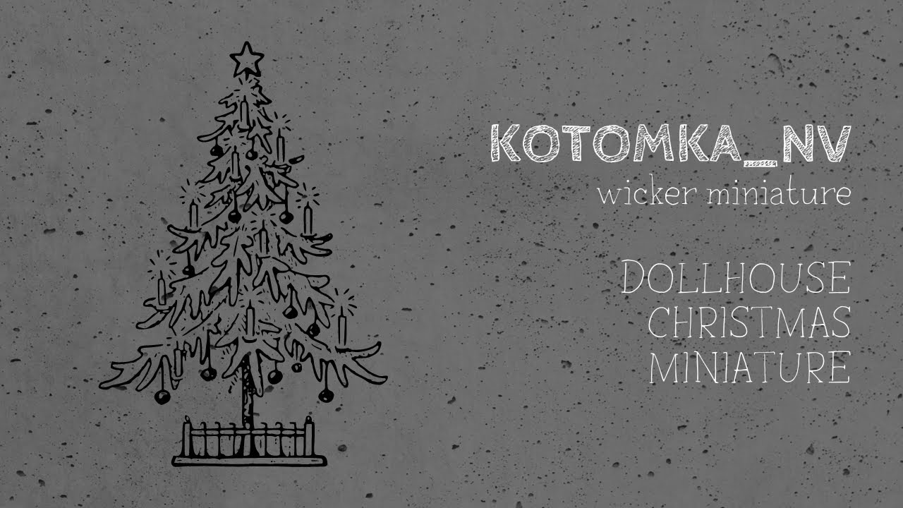 Dollhouse Christmas miniature tree wicker sleigh dollhouse 🤶🏻🎄🛷