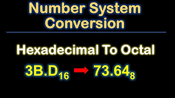 How to convert Hexadecimal to Octal | Hexadecimal fraction To Octal | Number System | Info Pack.