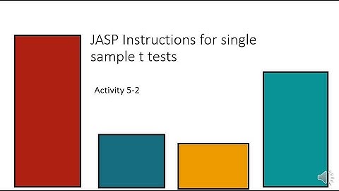 JASP instructions for Single Sample t tests    Act 5 2