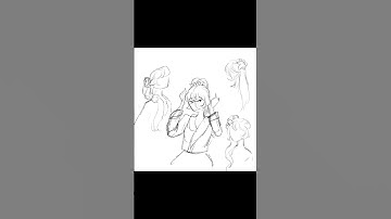 hairdo_ WIP #animation #beginneranimator #wip #wipart #hairstyle #animatic #art #animationwip