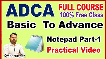 Learn Basic Computer in Hindi Microsoft Notepad Part-1