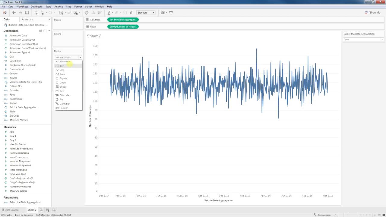Custom Dates & Parameters - Toggling Date Aggregations in Tableau - YouTube