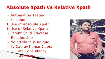 Absolute Xpath vs Relative Xpath Use of Parent-Child Traverse Selenium Automation Testing Lecture-32