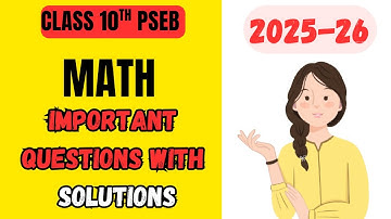 Class-10th PSEB Math important questions with solution✅// Target 90+🎯📚// #exams #maths
