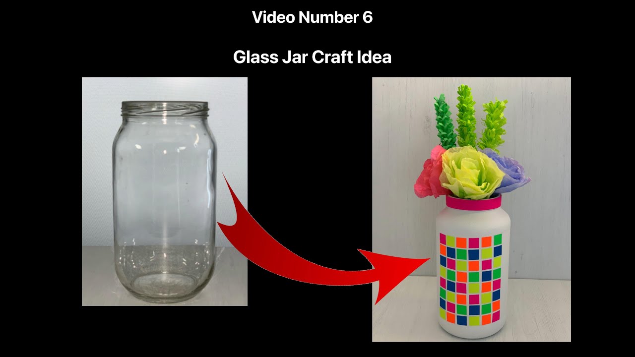 glass jar craft idea / glass jar decoration ideas / jar crafts / home