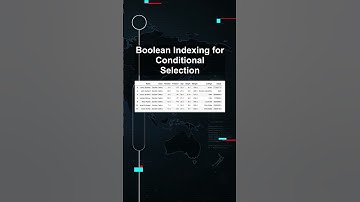 Boolean Indexing for Conditional Selection #ai #artificialintelligence #machinelearning #aiagent