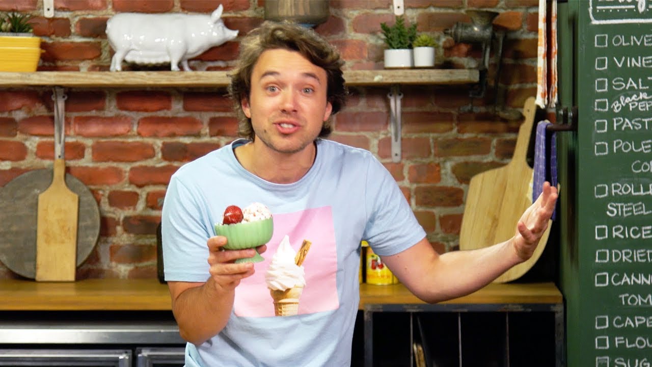 KING OF THE ICE! Honey Strawberry Ice Cream with Frankie Celenza | Tastemade