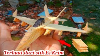 Miniatur Pesawat Jet Tempur Dari Stik Es Krim Tutorial