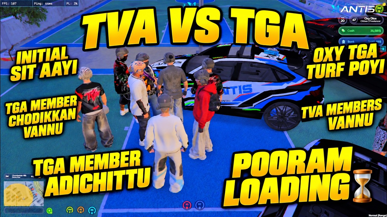 TVA VS TGA 🔥 INITIAL SIT AAYI 😈 OXY TGA TURF POYI! TGA MEMBER CHODIKKAN VANNU 💥 TVA MEMBERS VANNU 🔥
