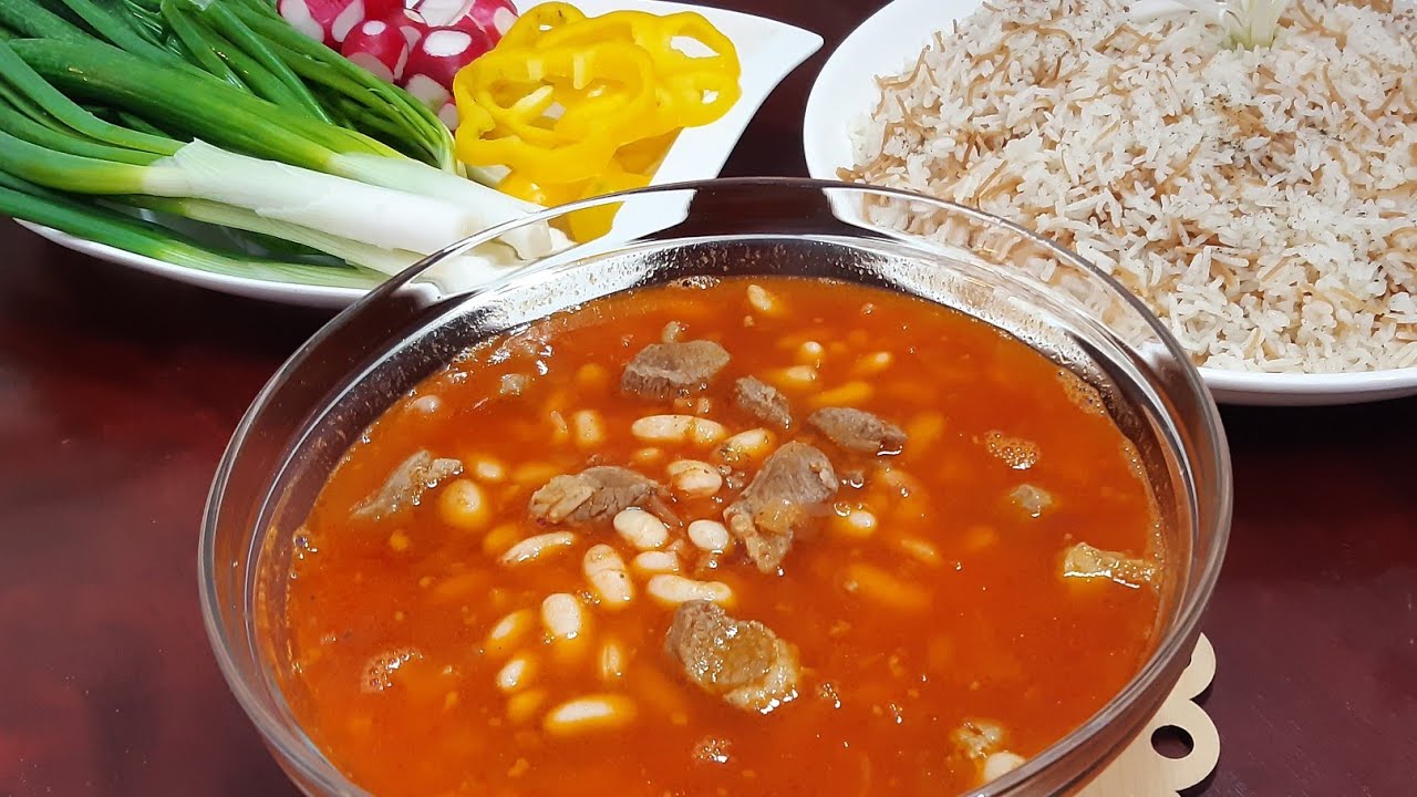 الفاصوليا البيضاء مع الرز المفلفل بشعيرية عالطريقة السورية بطعم ولا أطيب من هيك 😋