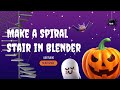 😊Create a Stunning Spiral Staircase in Blender.3D Modeling. #spiralstaircase #viral